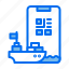 barcode, boat, container, delivery, phone, ship 