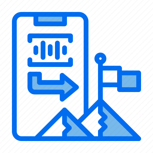 Command, direction, goal, mountain, phone, target, voice icon - Download on Iconfinder
