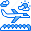 airplane, flight, sea, transport, travelling 