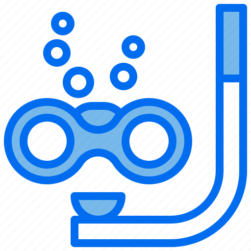 Bubble, diving, goggles, sea, snorkel, vacation icon - Download on Iconfinder