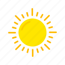 sun, bright, sky, heat, nature, energy, golden, warm