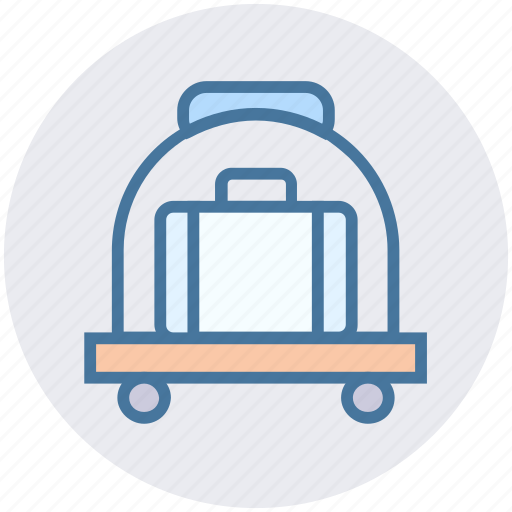 Airport, bag, cart, luggage, luggage cart, travel bag, trolley icon - Download on Iconfinder