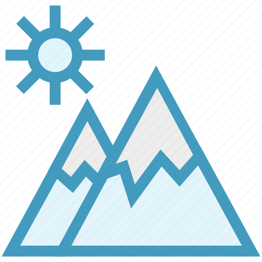 Environment, holiday, landscape, mountain, mountains, sun, travel icon - Download on Iconfinder