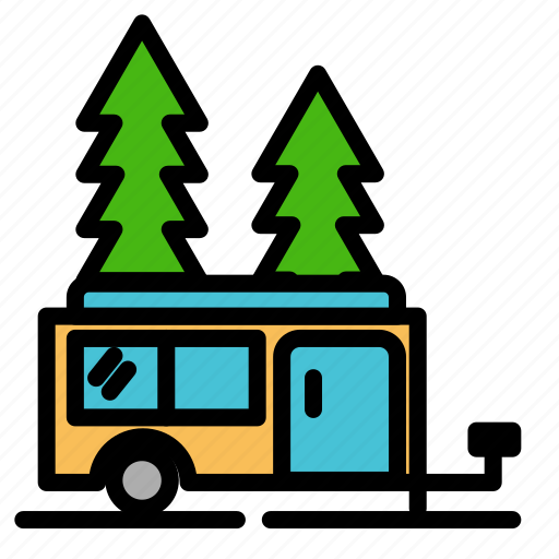 Caravan, holiday, tourist, journey, summer icon - Download on Iconfinder