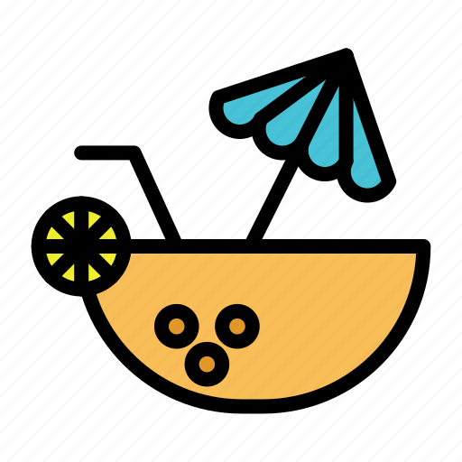 Drink, coconut, holiday, tourist, journey, summer icon - Download on Iconfinder