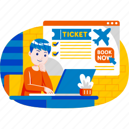 holiday, illustration, ticketing, ticket, order, online, internet 