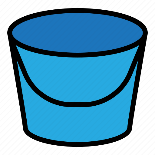 Bucket, object, water, container, empty icon - Download on Iconfinder