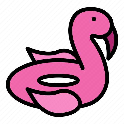 Vacation, flamingo, pool, summer, floatie icon - Download on Iconfinder