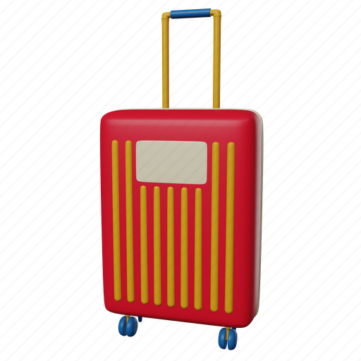 Vacation, luggage, travel, trip, holiday, summer, suitcase 3D illustration - Download on Iconfinder