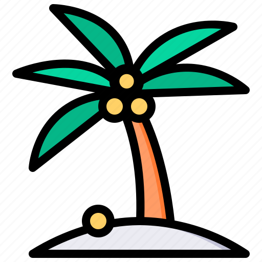 Island, palm, tree, beach, vacation icon - Download on Iconfinder