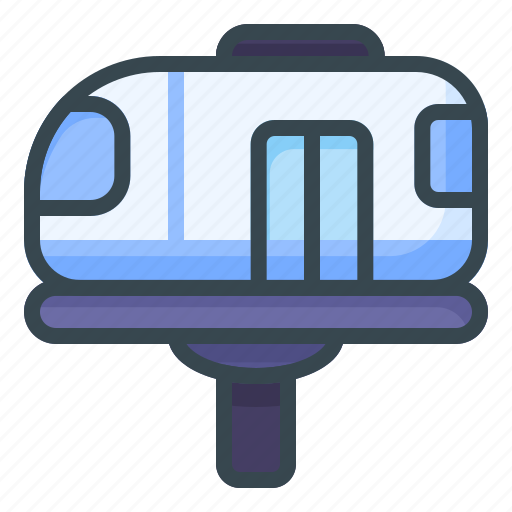 Sky, train, transport, vehicle, transportation icon - Download on Iconfinder