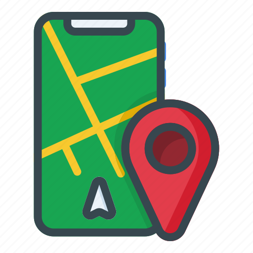 Mobile, maps, navigation, phone, smartphone icon - Download on Iconfinder
