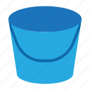 bucket, object, water, container, empty