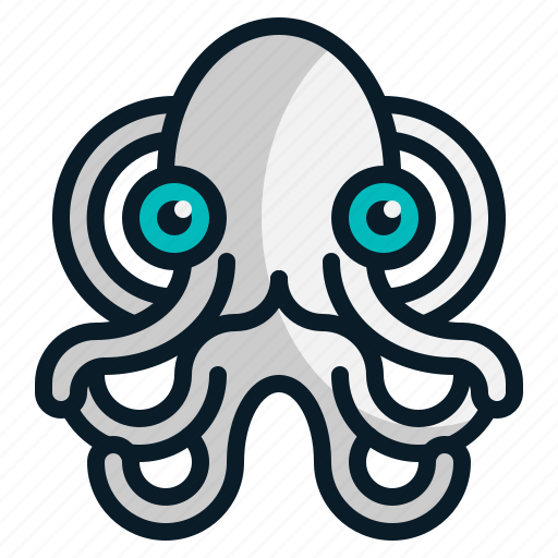 Animals, food, octopus, restaurant, sea, squid icon - Download on Iconfinder