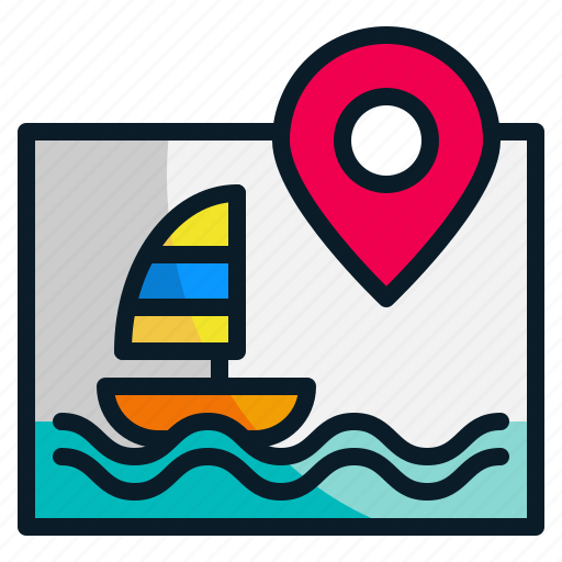 Direction, gps, map, navigation, pointer, sea, travel icon - Download on Iconfinder