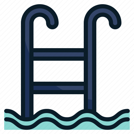 Pool, stairs, swimming, water icon - Download on Iconfinder