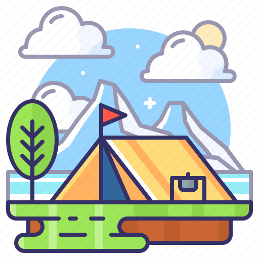 Camping, mountain, nature, tent icon - Download on Iconfinder