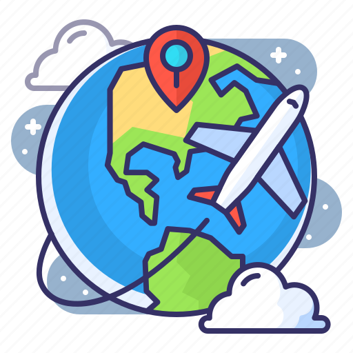 traveling the world clipart