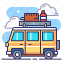 car, roofrail, travel, van