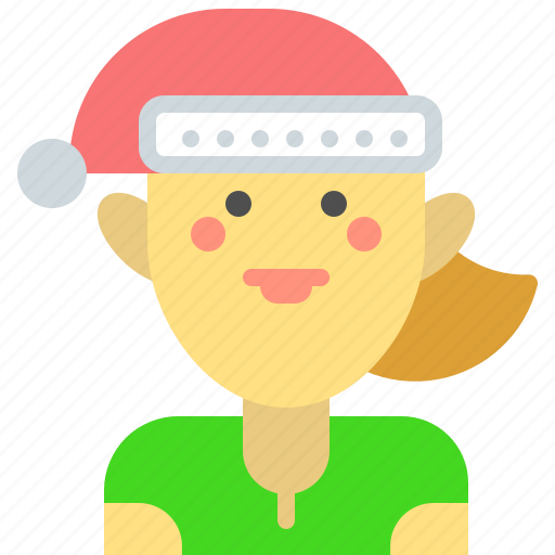 Christmas, elf, gifts, girl, santa, stories icon - Download on Iconfinder