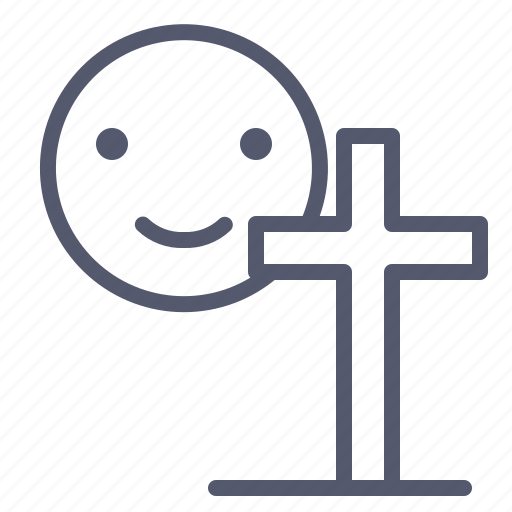 Christianity, cross, grace, religion, saved, smile icon - Download on Iconfinder