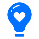 idea, lightbulb, love, thought