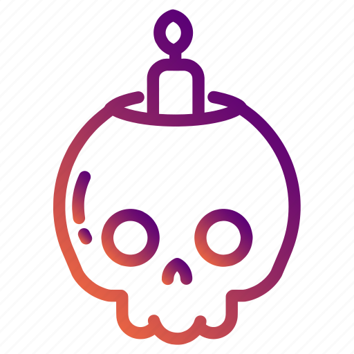 Bones, candle, holiday, party, skull, witchcraft, halloween icon - Download on Iconfinder