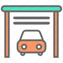 garage, car, parking, vehicle