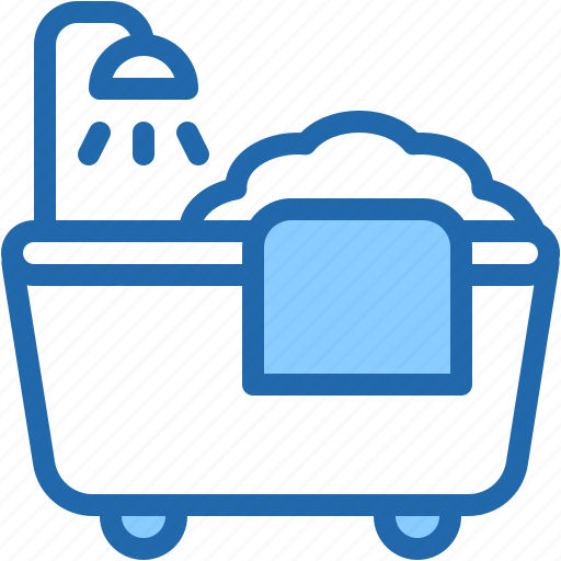 Bath, tub, hot, bathroom, furniture, and, household icon - Download on Iconfinder