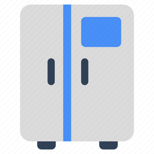 Double door fridge, refrigerator, icebox, electronic, home appliance icon - Download on Iconfinder