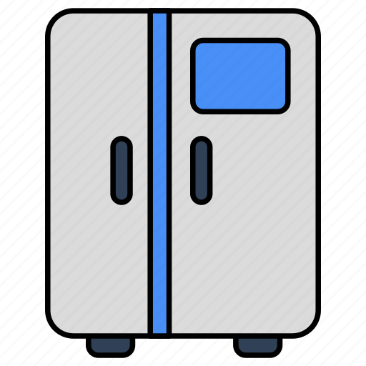 Double door fridge, refrigerator, icebox, electronic, home appliance icon - Download on Iconfinder