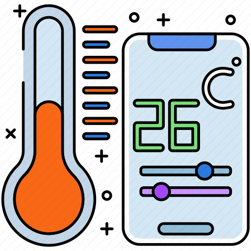 House, thermometer, mercury, thermal, control, mobile, detection icon - Download on Iconfinder