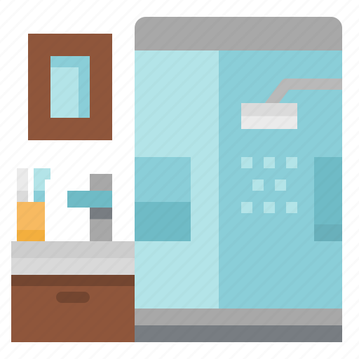 Bath, bathroom, house, mirror, shower, water icon - Download on Iconfinder