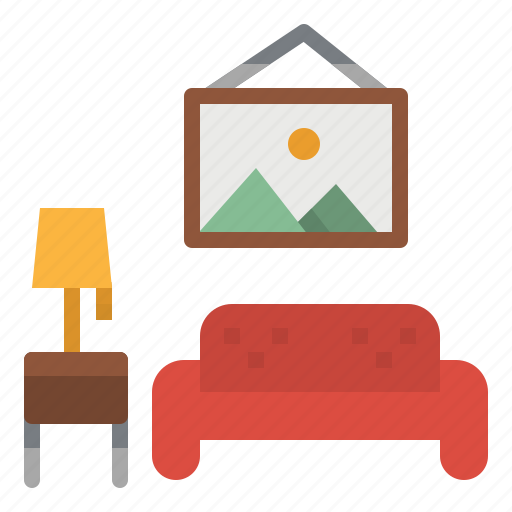 Armchair, comfortable, furniture, lamp, livingroom, sofa icon - Download on Iconfinder