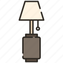 furniture, interior, lamp, light, table