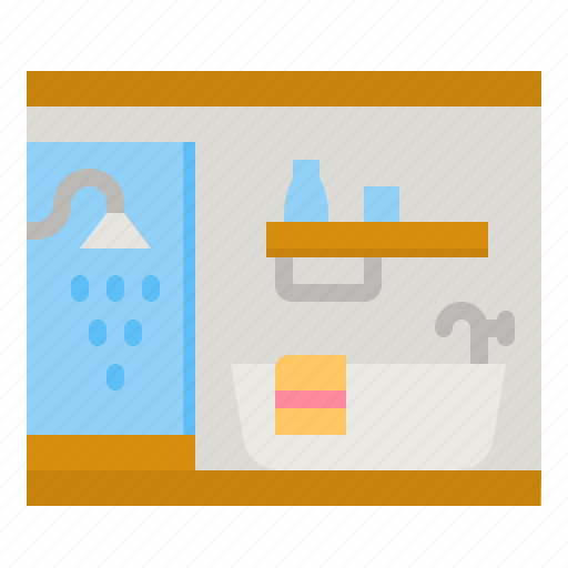 Bathroom, bath, towel, bathtub, shower icon - Download on Iconfinder