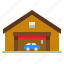 garage, car, transportation, parking, business 