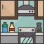 kitchen, stove, interior, room, home 