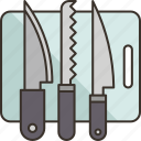 knives, kitchen, cut, slice, blade