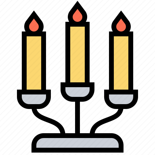Candles, candlestick, fire, illuminate, light icon - Download on Iconfinder