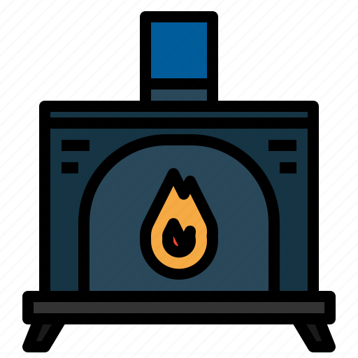 Chimney, fireplace, living, room, warm, winter icon - Download on Iconfinder