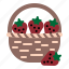home, decoration, interior, basket, strawberry 