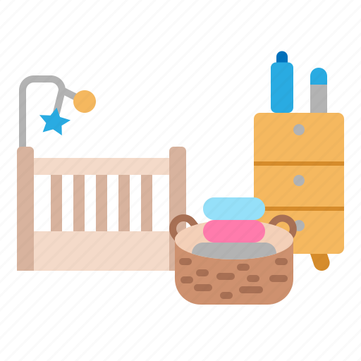 Interior, cradle, bassinet, basket, cabinet, baby, room icon - Download on Iconfinder