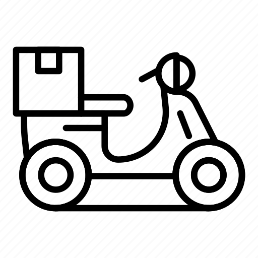 Moped, home, delivery icon - Download on Iconfinder