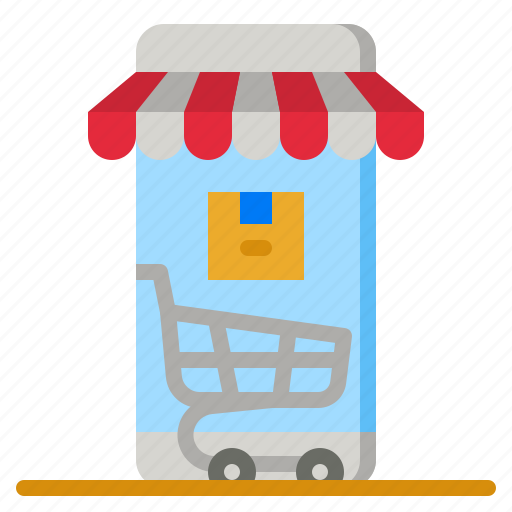 Shopping, online, shop, cart, mobile icon - Download on Iconfinder
