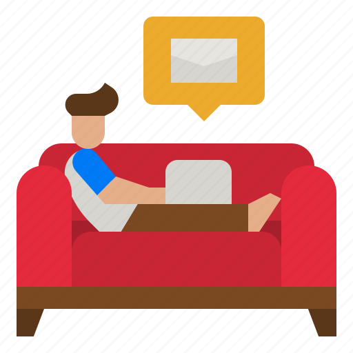 Working, computer, sofa, home icon - Download on Iconfinder