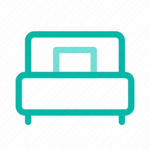 Bed, bedroom, furniture, interior, room, single bed icon - Download on Iconfinder