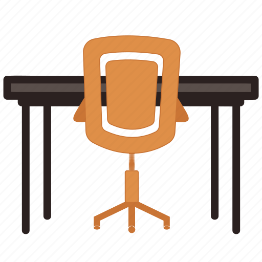 Chair, office chair, seat, table, work table icon - Download on Iconfinder