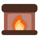 the, furnace, fireplace, fire, burn, flame