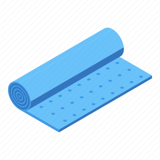 Fitness, mat, isometric icon - Download on Iconfinder